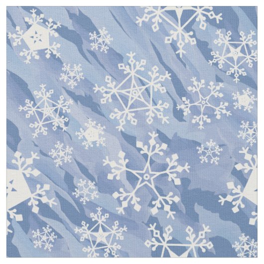 White Snowflakes Stoff (Nahaufnahme)