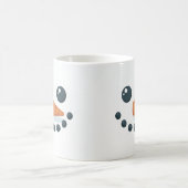 White Snowman Features Carrot Morphing Mug Verwandlungstasse (Mittel)
