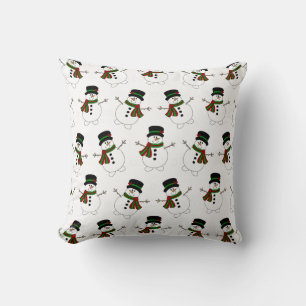 White Snowman Throw Kissen