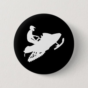 White-Snowmobile Button