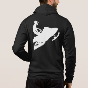 White-Snowmobile Hoodie