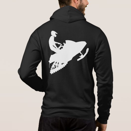 White-Snowmobile Hoodie (Rückseite)