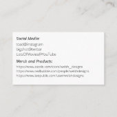 White Social calling card-whale Visitenkarte (Rückseite)