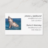 White Social calling card-whale Visitenkarte (Vorderseite)