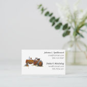 White Social introduction calling card-tractor Visitenkarte (Stehend Vorderseite)