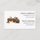 White Social introduction calling card-tractor Visitenkarte (Vorderseite)