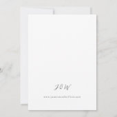 White Soft Floral Wedding 2 Einladung (Rückseite)