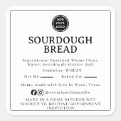 White Sourdough Ingredient Cottage Law Sticker (Vorderseite)