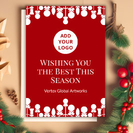 White Space Holiday Card | Benutzerdefiniertes Bra Feiertagskarte