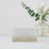 White & Sparking Gold Glam Bling Chic Elegante Visitenkarte (Stehend Vorderseite)