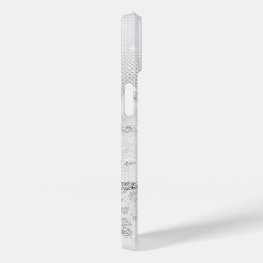 White Sparkle Glitzer Case-Mate iPhone Hülle (Rückseite / Rechts)