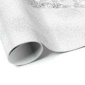 White Sparkle Glitzer Geschenkpapier (Rolleneckpunkt)