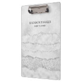 White Sparkle Glitzer Klemmbrett (Links)