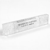 White Sparkle Glitzer Namensplakette