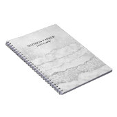 White Sparkle Glitzer Notebook Notizblock (Rechte Seite)