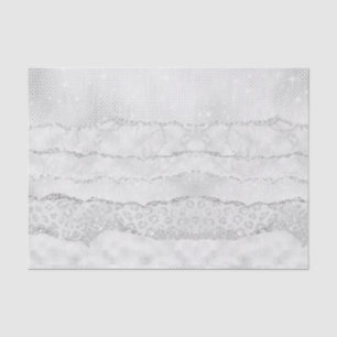 White Sparkle Glitzer Seidenpapier