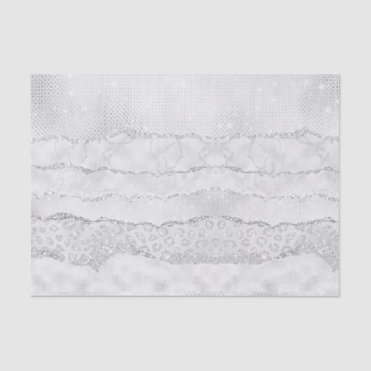 White Sparkle Glitzer Seidenpapier (Vorderseite)