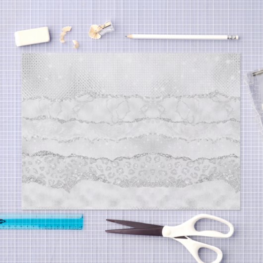 White Sparkle Glitzer Seidenpapier (Handwerk)