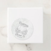 White Sparkling Cinderella Carriage Wedding-Gesche Geschenkanhänger (Beispiel)