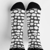White Speech Bubbles Mustersocken Socken (Oben)