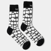 White Speech Bubbles Mustersocken Socken (Rechts)