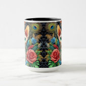 White Sphynx Cat Floral Art Tasse (Zentrum)