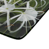 White Spider Lilies Floral Schneidebrett (Ecke)