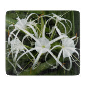 White Spider Lilies Floral Schneidebrett (Vorderseite)