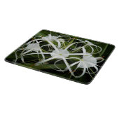 White Spider Lilies Floral Schneidebrett (Ecke)
