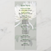 White Spider Mum Wedding Programm (Rückseite)