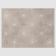 White Spider Webs auf Tan Decoupage