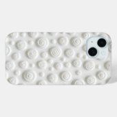 White Spiral iPhone Case Minimal Modern Look (Rückseite (Horizontal))