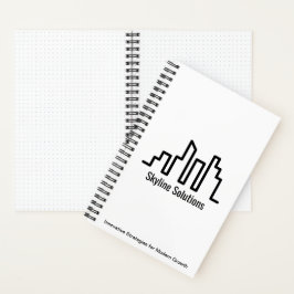 White Spiral Notebook mit Minimalistischem Design Notizblock
