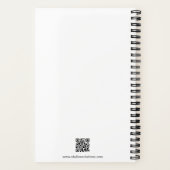 White Spiral Notebook mit Minimalistischem Design Notizblock (Rückseite)