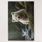 White Spirit Bear Cub Wildlife Puzzle (Vertikal)