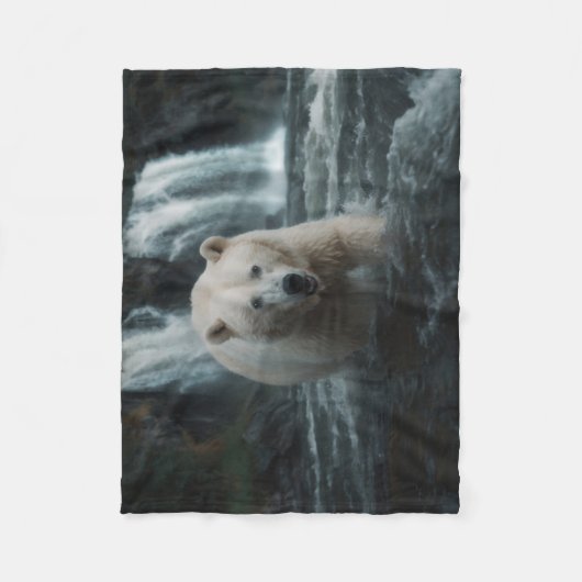 White Spirit Bear Fleecedecke (Vorderseite)