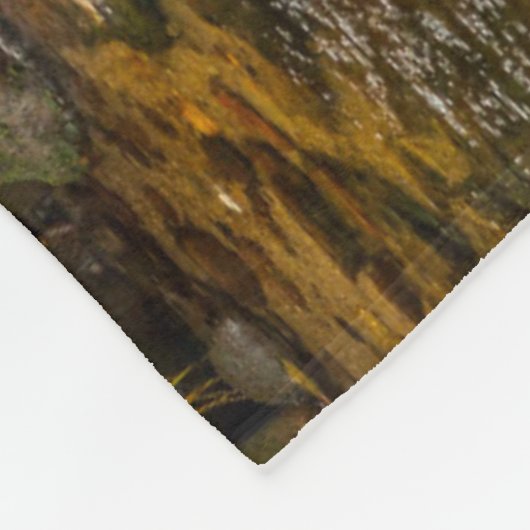 White Spirit Bear jagt Fische auf Riordan Creek Fleecedecke (Ecke)