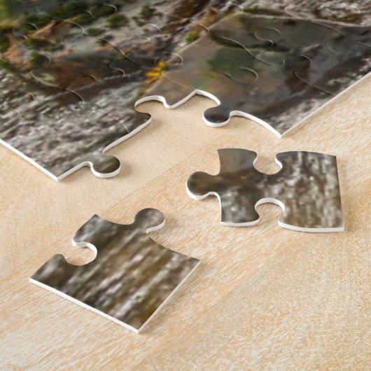 White Spirit Bear jagt Fische auf Riordan Creek Puzzle (Seite)