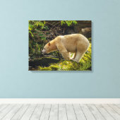 White Spirit Bear Leinwanddruck (Insitu (Holzboden))