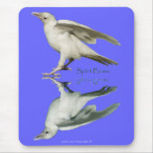 White Spirit Raven Wildlife Art Mousepad (Vorne)
