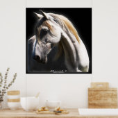 White Spirit Stallion Equine Art Poster (Küche)
