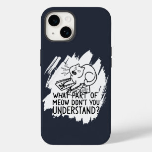 White Splash Funny Cat Zitat Case-Mate iPhone 14 Hülle