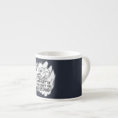 White Splash Funny Cat Zitat Espressotasse (Vorderseite Rechts)