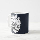 White Splash Funny Cat Zitat Kaffeetasse (Vorderseite Links)