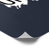 White Splash Funny Cat Zitat Poster (Ecke)