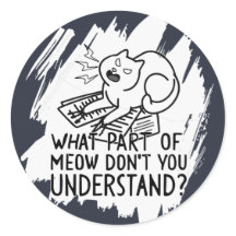 White Splash Funny Cat Zitat