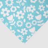White Spring Blossom Blume auf Blue Seidenpapier (Ausschnitt)