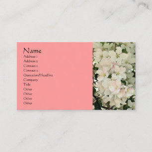 White Spring blüht Fotografie Business Card Visitenkarte