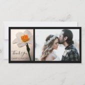 White Spring Daffodil Blume Wedding Danke (Vorderseite)