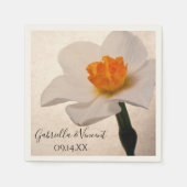 White Spring Daffodil Wedding Serviette (Vorderseite)